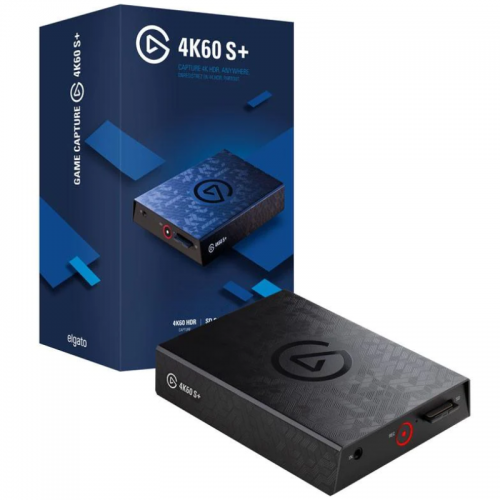 Elgato 4K60 S+, External Capture Card, Record in 4K60 HDR10 with ultra-low latency to PC or SD Card on PS5/PS4, Xbox Series X/S, Xbox One X/S, in OBS and other broadcasting software, for Windows
